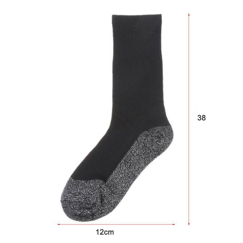 1 Paar Warme Sokken Gealuminiseerd Vezels Voeten Warm En Droog Unisex Warmte Vloer Isolatie Laarzen Slapen Sokken Zwart Fluwelen Seamle