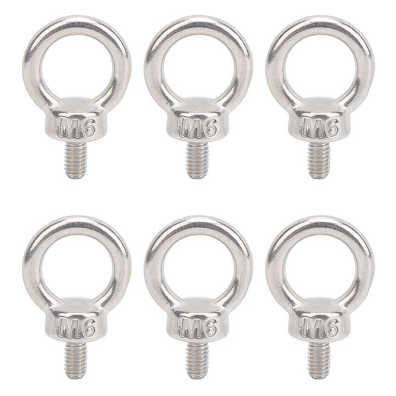 threaded inserts stainless steel insert for hardware repair tools M6 Lifting Eye Bolts Screw 304 Stainless Steel