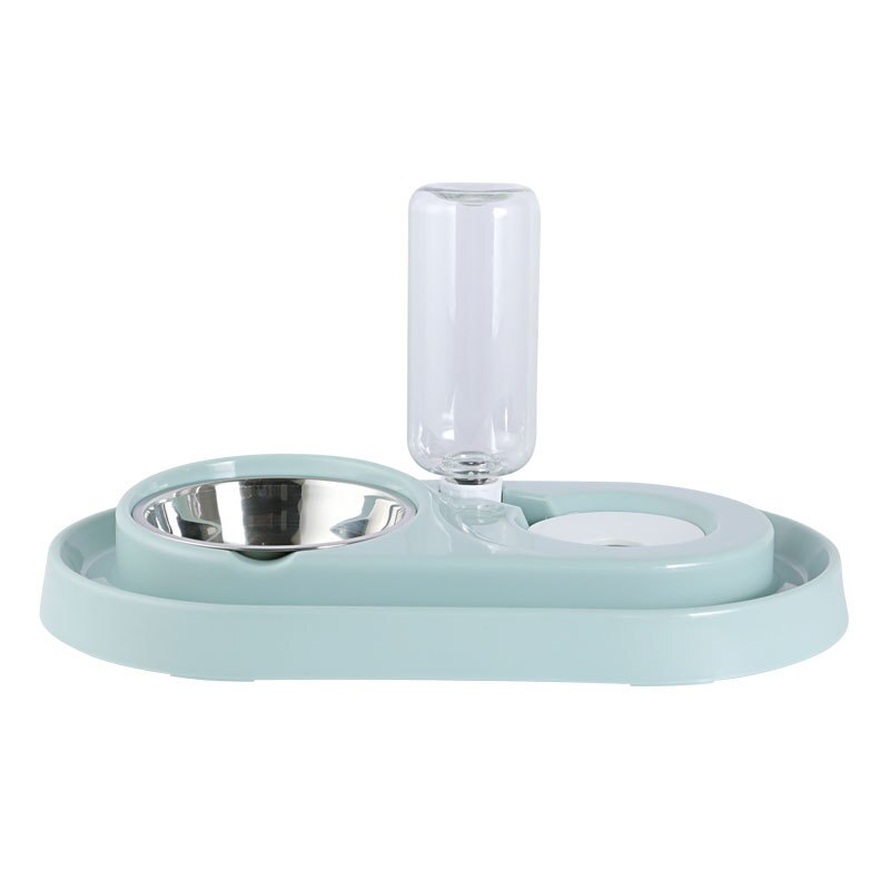 Automatische voerbak voor huisdieren, drinkbak voor honden en katten, grote capaciteit dispenser voor katten en katten: Blauw