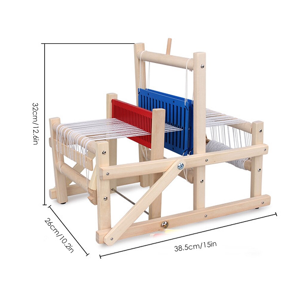 Weefgetouw Speelgoed Handgemaakte Diy Weven Toy Loom Kleuterschool Leermiddelen Mini Hand Weefgetouw Houten Textiel Machine Speelgoed Cadeau Voor Kinderen