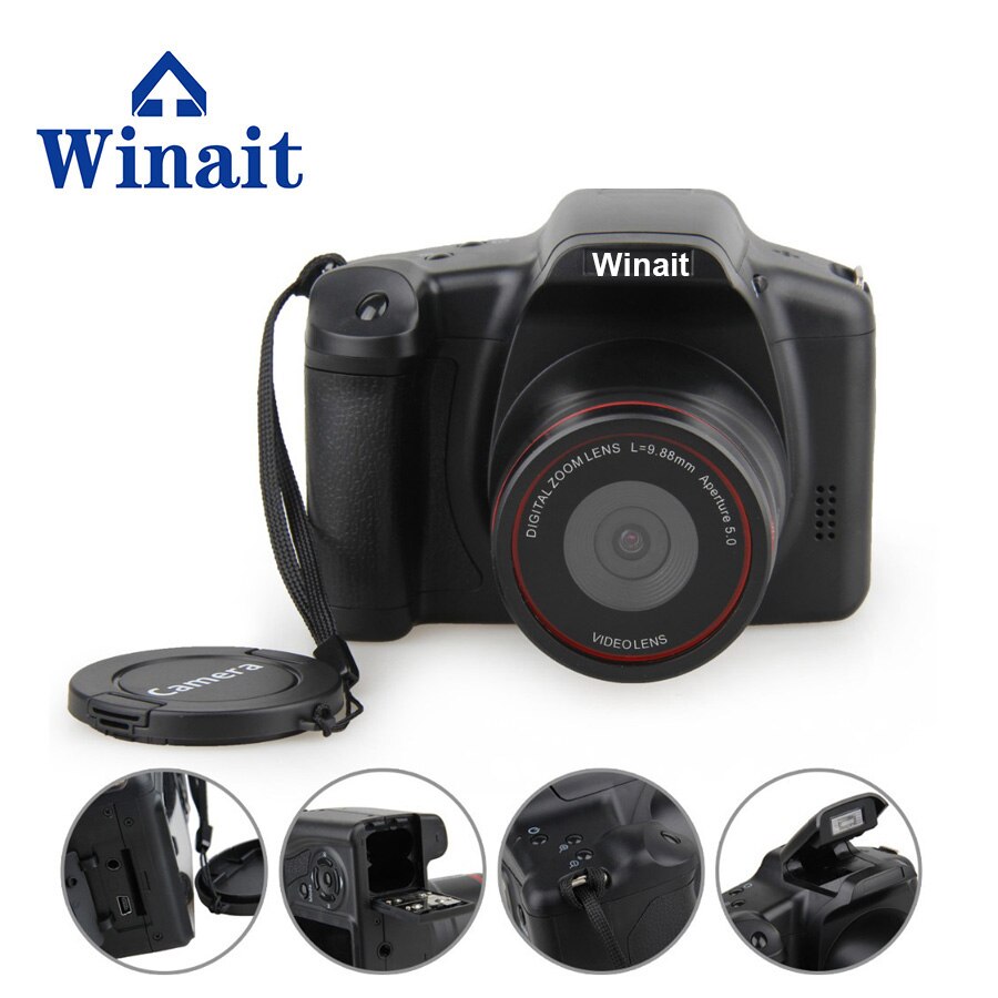 12MP Dslr Camera With 4X Digital Zoom 720P 0.3MP CMOS 4*5AAA Battery Winait Digital Camera Fotografica SD Card Up to 32GB