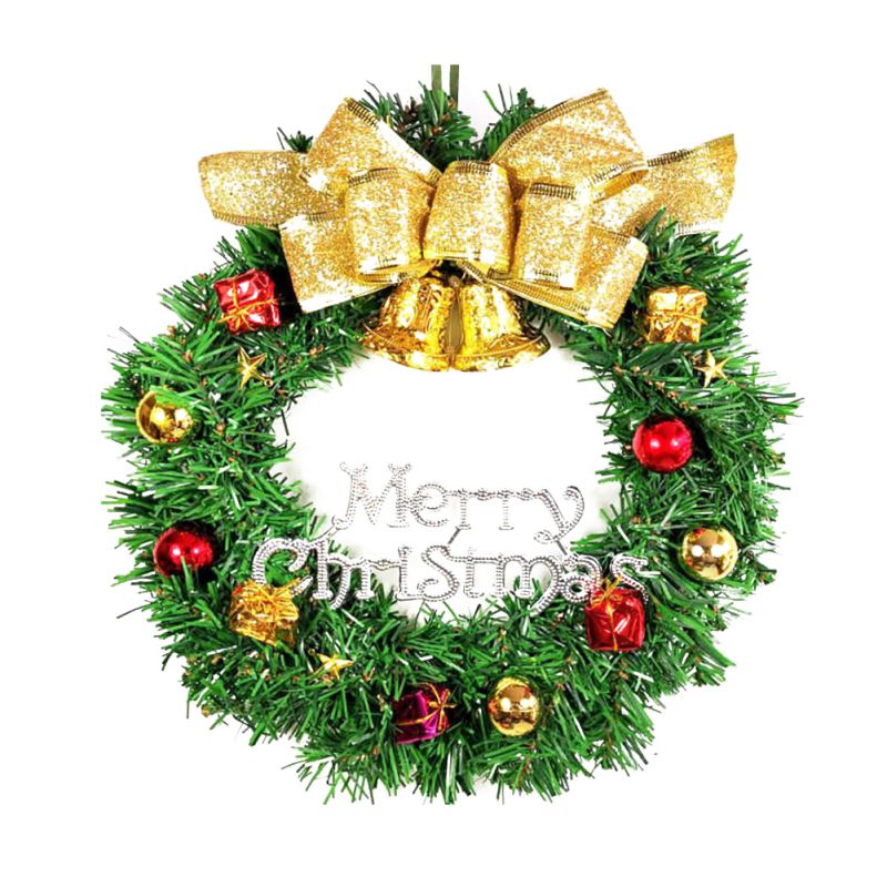 Christmas Wreaths Garlands For Door Hanger Outdoor Hanging Garland Home Window Fireplace Decorations: B