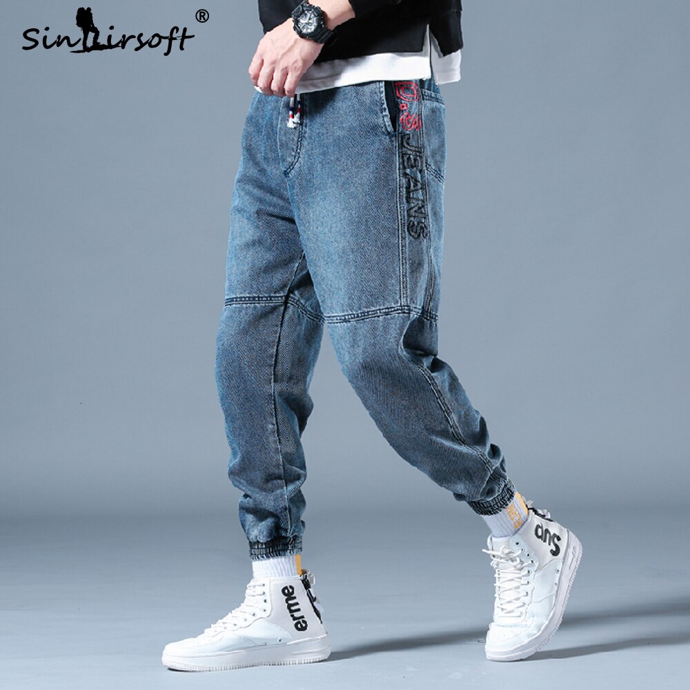 D.S Borduren mannen Cargo Broek Losse Katoenen High Street enkellange Kleine Voet Potlood Broek Mannelijke Herfst broek 28-42