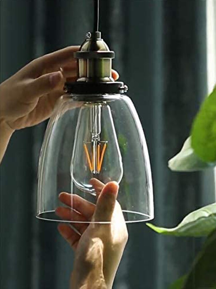 5.5" Glass Fixture Replacement Shades Retro Lighting Industrial Factory Light Socket Bulb Guard Lamp Cage