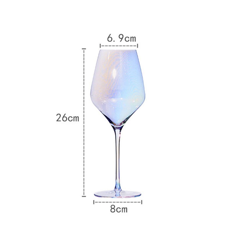 Dream Gradient Rainbow Goblet Crystal Glass Champagne Glass EJ