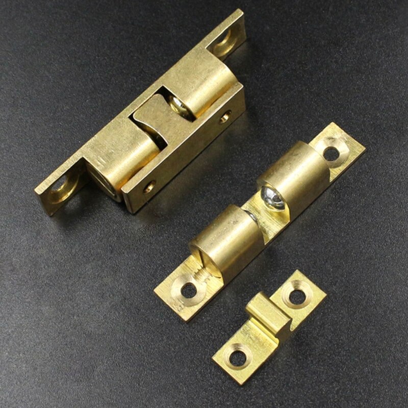 Verrou de Tension en cuivre pur 40JA, Double loquet à bille pour porte de meuble, antirouille