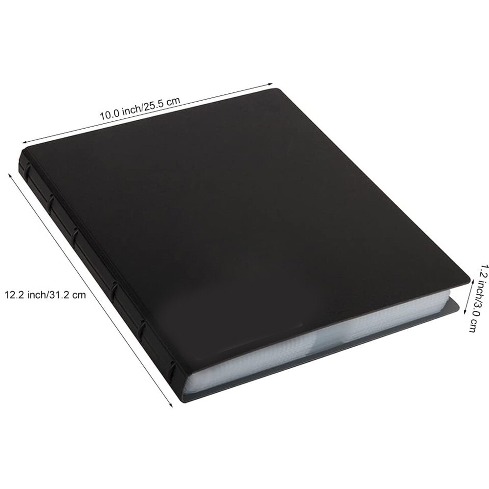 Business Card Book, Name Card Holder Book with 600 Business Cards Capacity (Black)