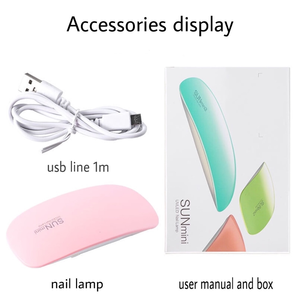 Uv kynslamppu 6w sun mini led lamppu geeli kynsilakka kuivaaja hiiren muoto kuiva ladattava kotikäyttöön led kynsilamput