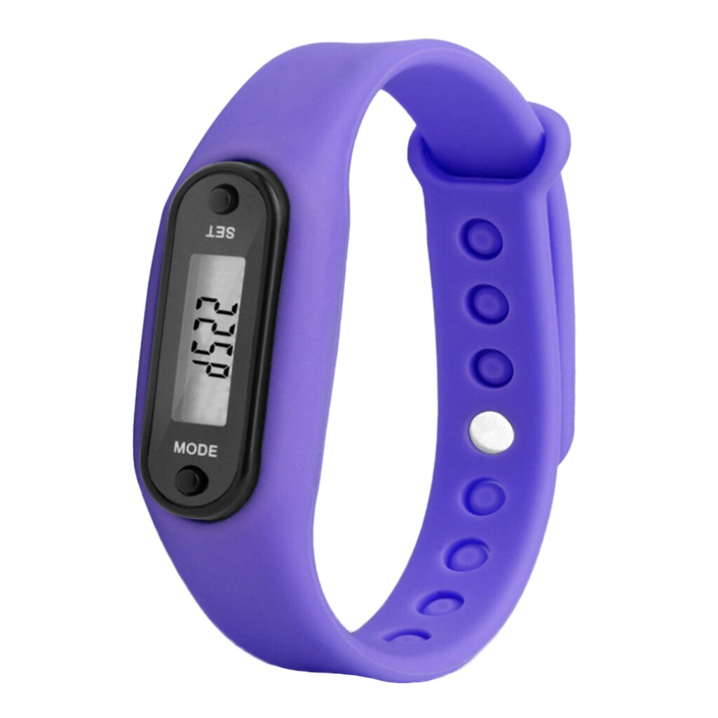 Pedometer Walking Style Step Counter LCD Display Distance Measure LCD: Purple