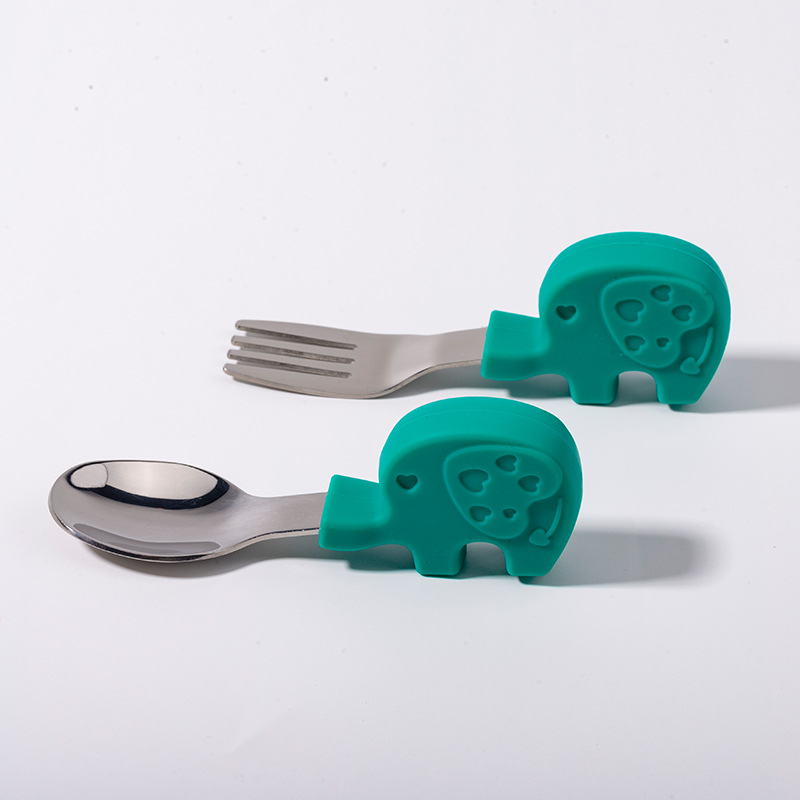 Baby Bestek Set Kinderen Rvs Peuter Bestek Cartoon Babyvoeding Voeden Lepel Vork Baby Dingen