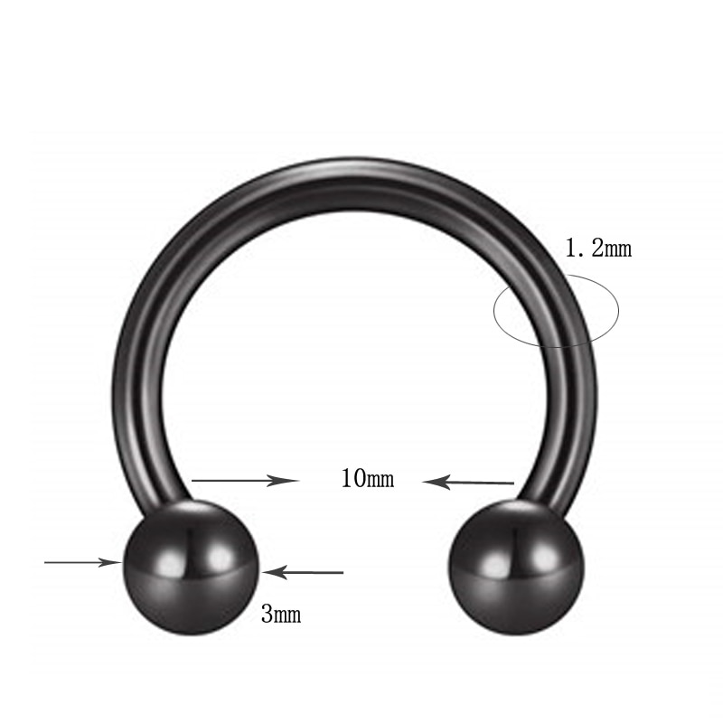 4 Pc Acrylic Steel Transparent Helix Piercing Stud Tragus Cartilage Septum Ring Horseshoe Women Men Nose Body Jewelry