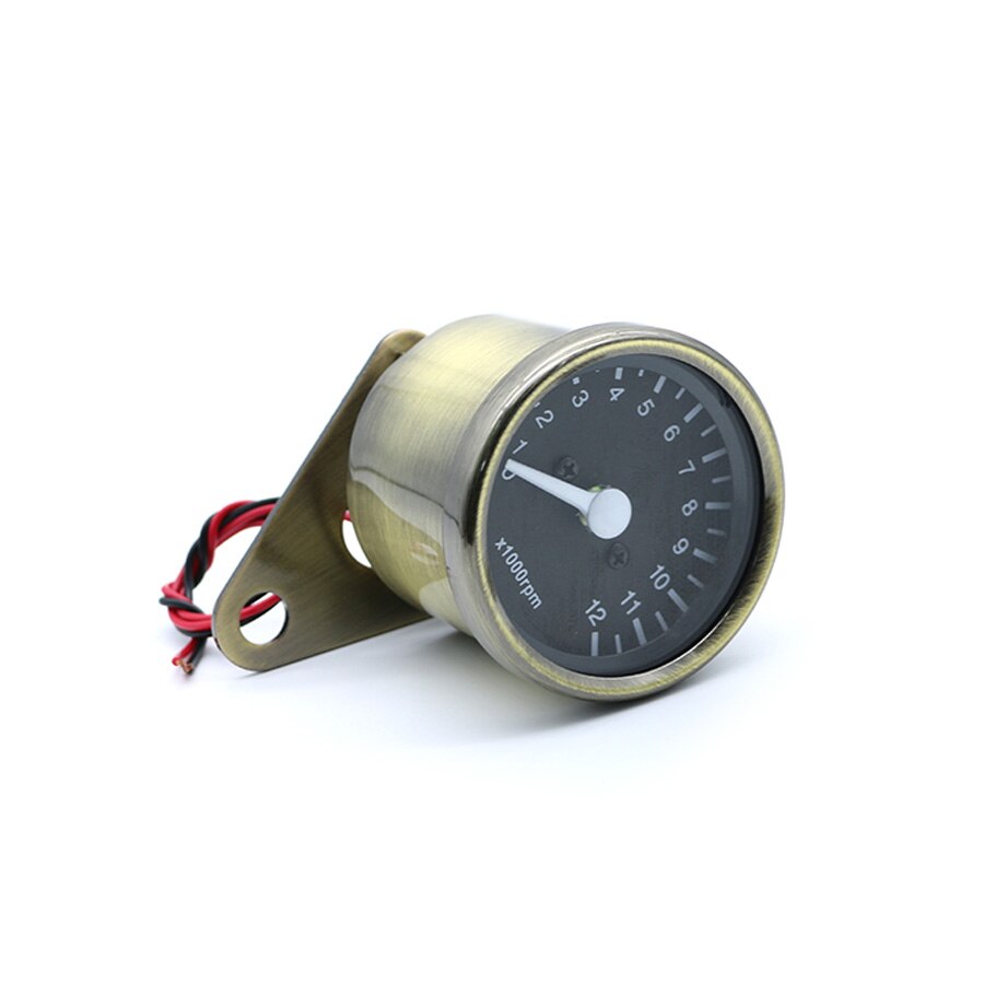 Universal Motorcycle 12V LED Digital Backlight 12K RPM Gauges Cluster Speedometer Tachometer Meter Odometer Instrument Assembly: Army Green