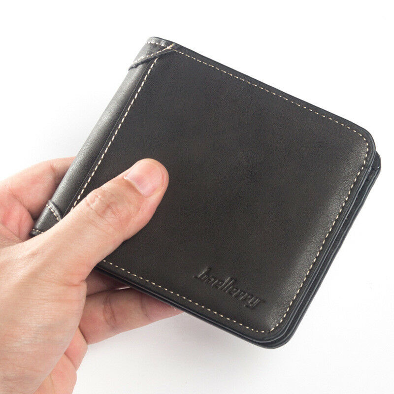 Herre afslappet tegnebog læder kort foldbar tegnebog pung 17 kreditkort indehaveren