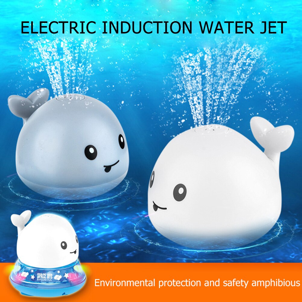 Interactive Water Spray Beach Toy Baby Bath Toy Spray Water Electric Shower Swim Pool Bathing Flashing Musical Toy