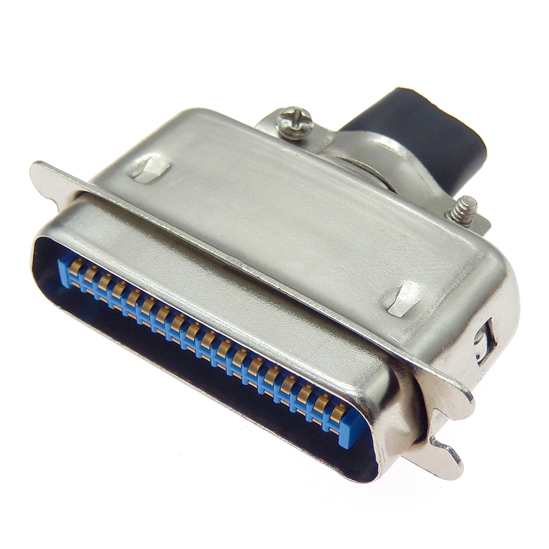 57 Series Centronics Connector Male Female CN14/24/36/50P Ribbon Computer Printer Cable Mount Adapters with Mental Cover: WHITE