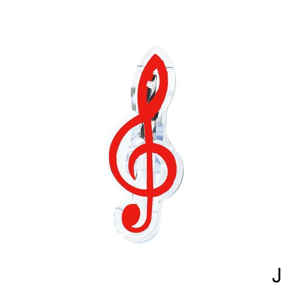 Muziekboek notitie clip plastic piano muziekboek pagina clip g-sleutel clip muziek accessoires: Rode sleutel