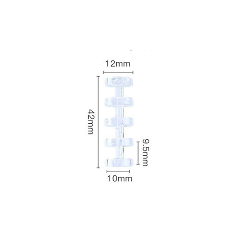 6pcs Binder Ring Transparent Color Plastic Clip No... – Grandado