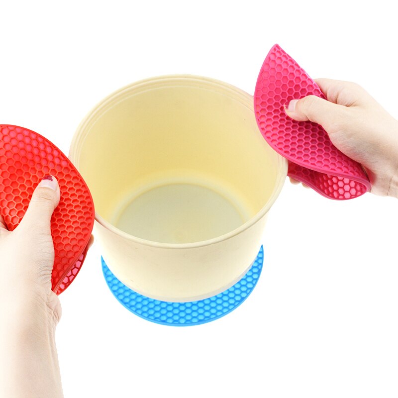14cm Siliconen Ronde Honingraat Warmte-Isolerende Kussen Tafel Kussen Kom Kussen Cup Kussen Europese Keuken