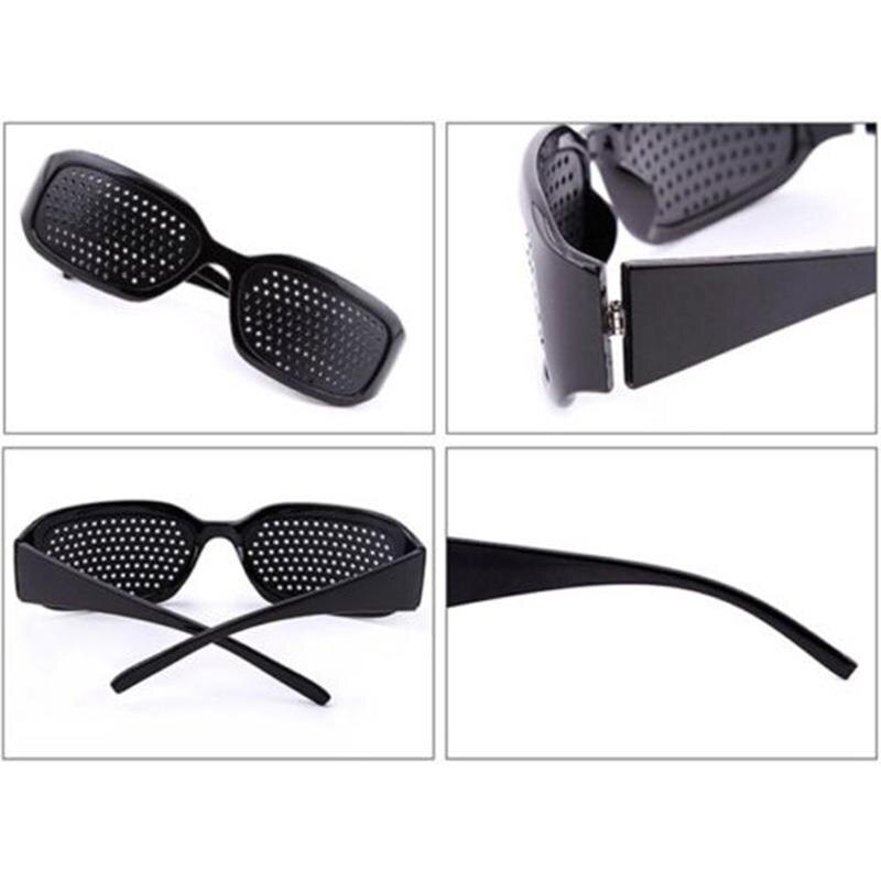 TiOODRE Black Unisex Vision Care Pin hole Eye Exercise Eyeglasses Pinhole Glasses Eyesight Improve Plastic