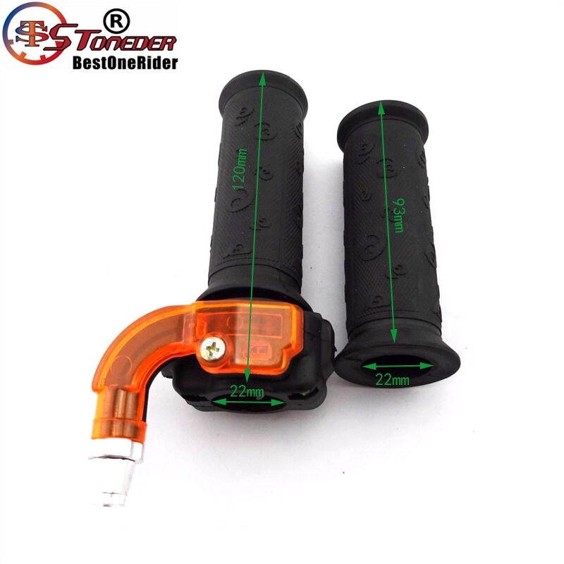 Stoneder 22mm -drejet gashåndtag til 2 takts 43cc 47cc 49cc mini snavs scooter atv quad 4 hjulet crosser pocket bike