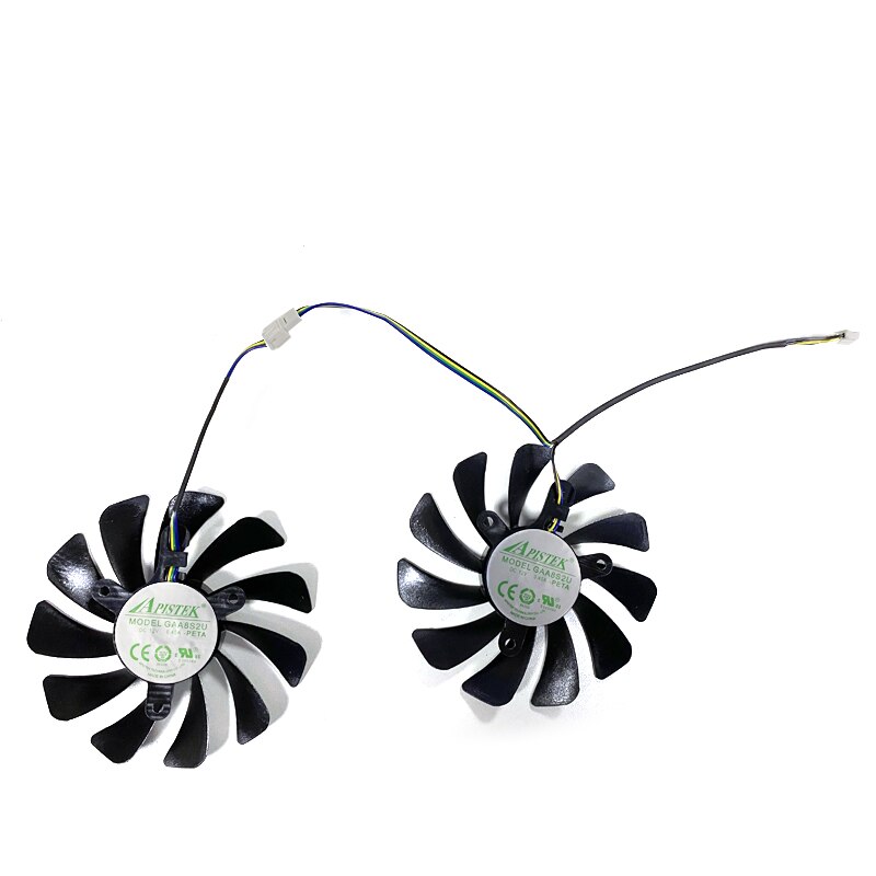 95mm gpu blæser gaa 8 s 2u til zotac gtx 1070 1080 ti gtx 1070ti 1080ti amp edition grafikkort køleblæsere 4 pin køler blæser: Intet logo