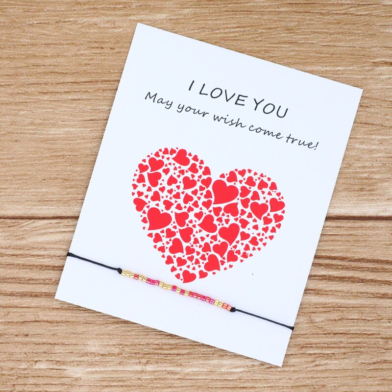 I Love U Morse Code Armband Gevlochten Rood Touw Koord Minimalistische Armband Vrouwen Mannen Vriendschap Lover Paar Sieraden