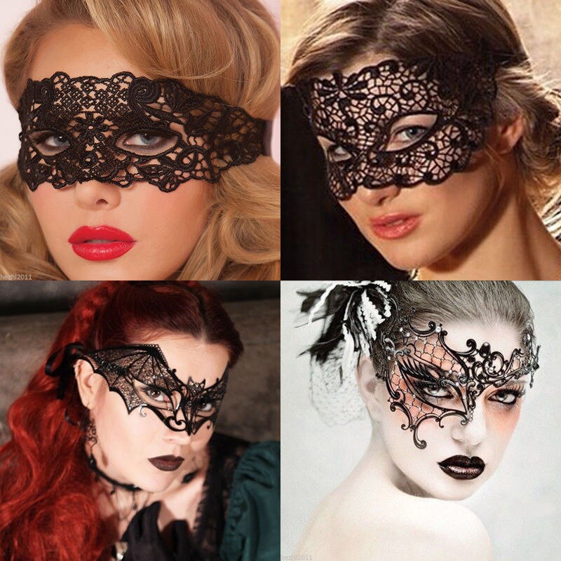 Sexy Mysterieuze Vrouwen Lace Oogmasker Gothic Zwarte Nachtclub Dance Party Masker Multi-Gebruik Maskerade Partij Formele Masker Kostuum