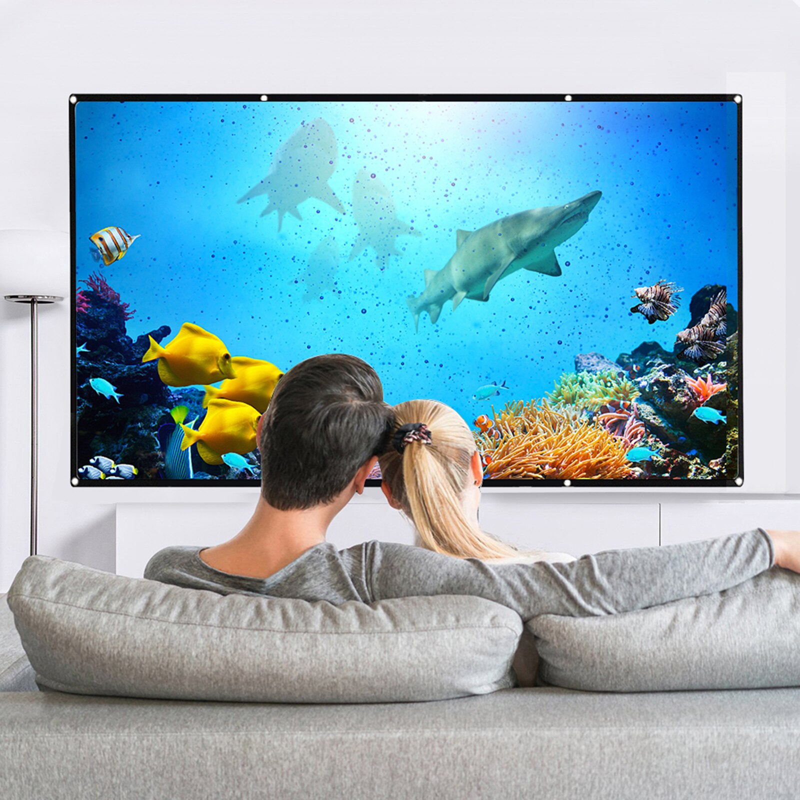 16:9 Projectiescherm 100Inch 120Inch Draagbare Hd Projector Scherm Opvouwbare Dikke Muur Scherm Voor Outdoor Home Theater
