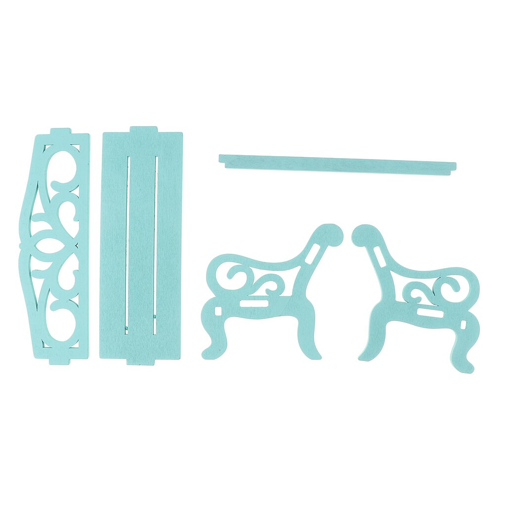 1/6 Fata bambola Giardino Intagliato Panchina Mobili per Blythe Verde