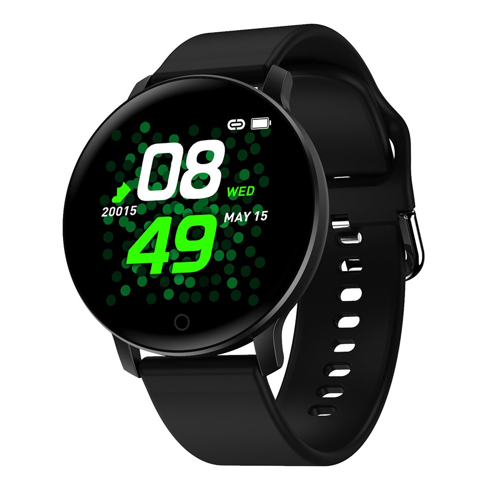 Fitness Smart Horloge Mannen Vrouwen HeartRate Bloeddrukmeter Smartwatch Waterdichte smartband voor Android Ios xiaomi iphone: Black