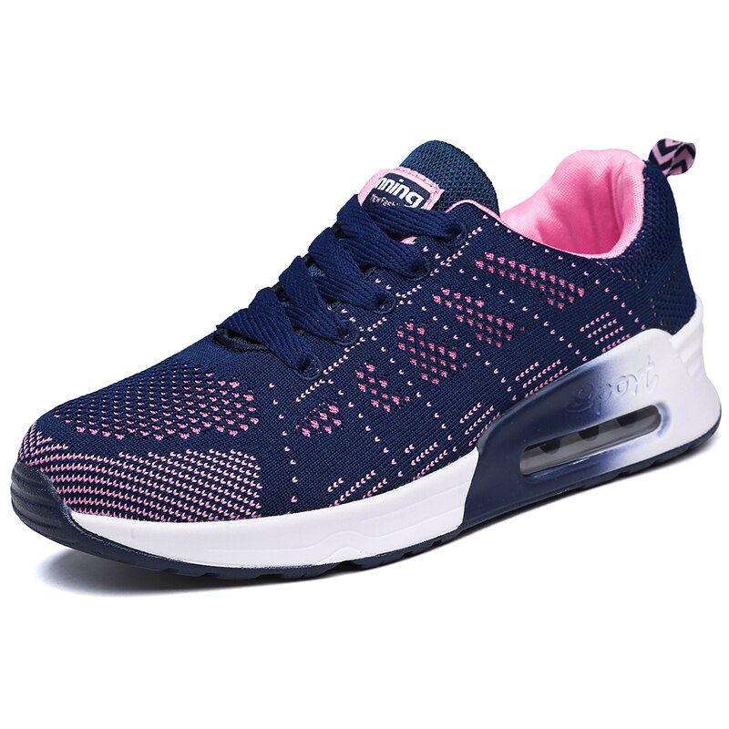 Udendørs voksne sneakers tennissko til kvinde efterår sport atletisk kvinde mesh pige sneakers tenis mujer tenis mujer billig: Blå / 4