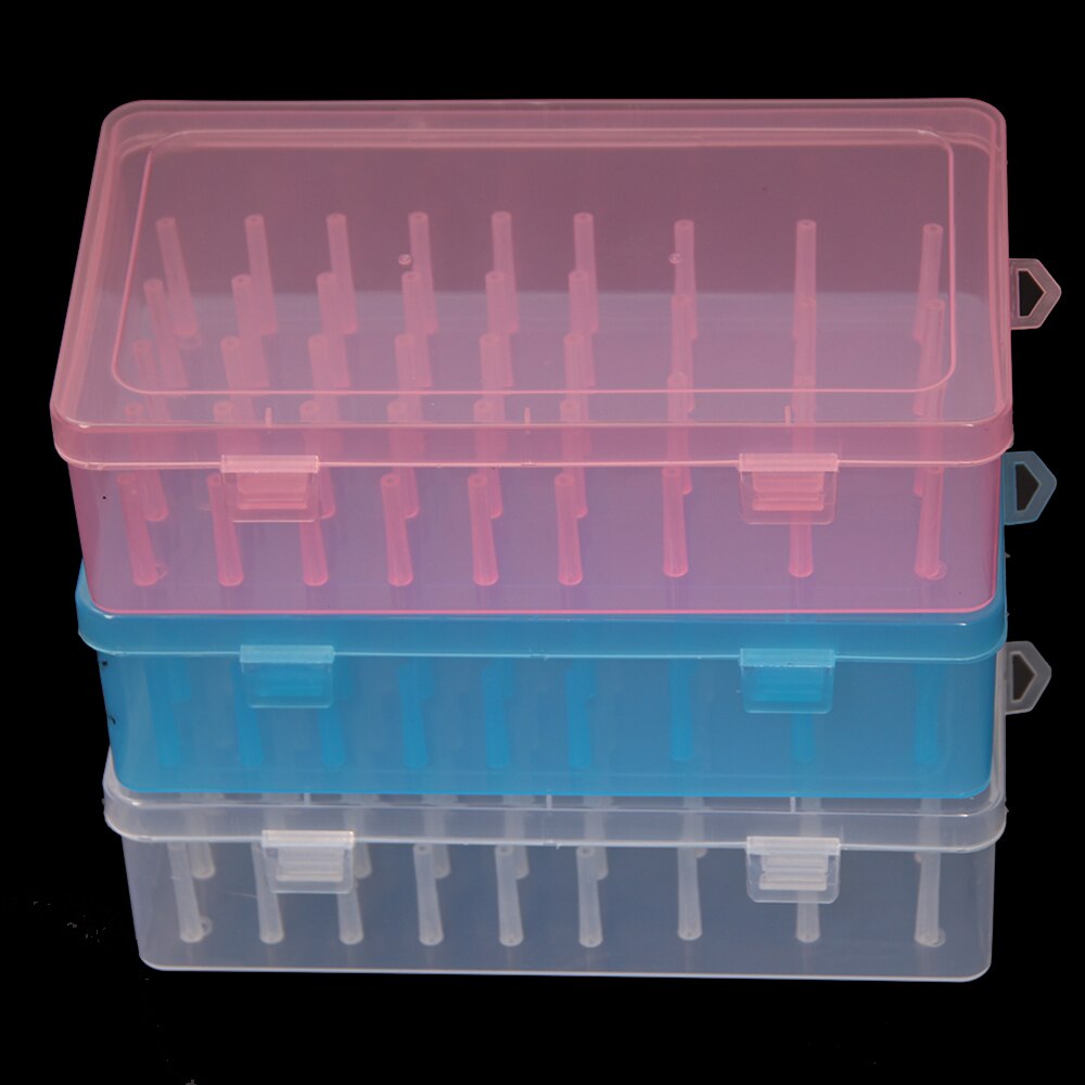 Caja de almacenamiento de hilo de coser, estuche de transporte de bobinas, contenedor, carrete artesanal, organizador, almacenamiento de costura, 42 piezas