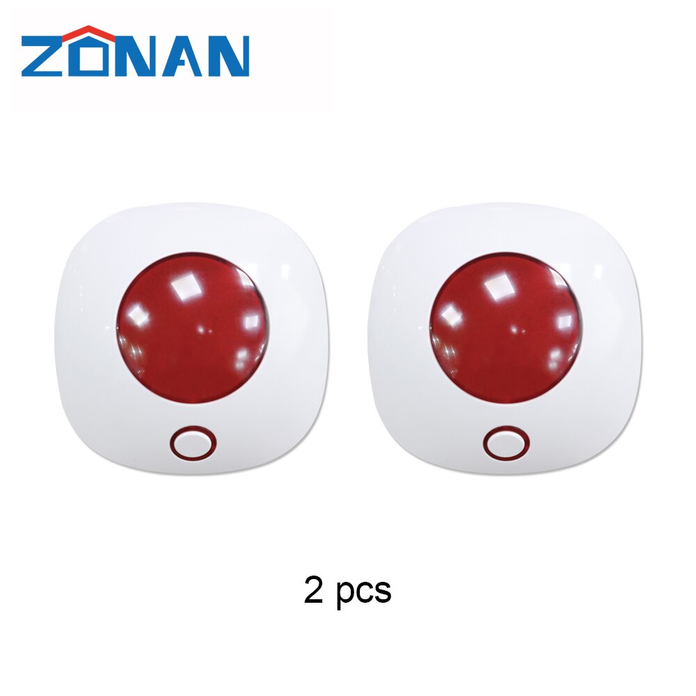 433MHz Wireless Siren For Alarm System Home Security Mini Horn Sirens, Home Theater Sound System 110dB Light Flash Strobe Siren: 2 Pcs