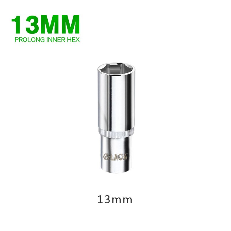 LAOA Metric 3/8 Hexagon Wrench Socket Set Socket Head Long and Short Socket Spanner Accessories 9-19mm: Long Hexagon 13mm
