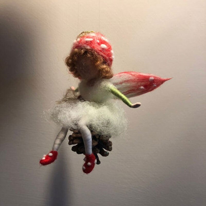 Jiwuo Cute Little Fairy Wool Felt Craft DIY Non Finished Poked Set Handcraft Kit for Needle Material With Instructions: 1