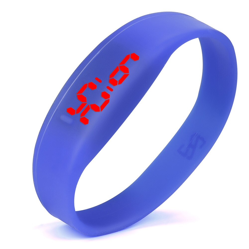 Часы LED Digital Anzeige Mann Armbinde Uhr Silikon Starp Frauen Uhren Elektronische Digitale Uhren Schüler Armbanduhren: E