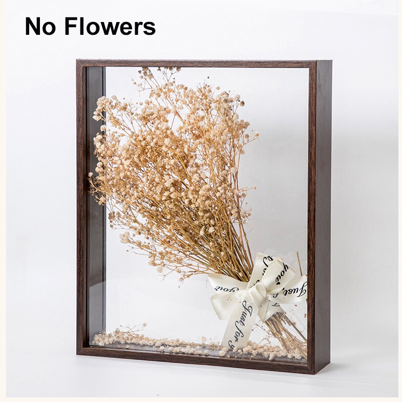 4cm Deep Shadow Box Frames Bouquet Display Flower Case Deep for Crafts 3D Picture Memorabilia Memory Transparent Photo Frame: 8 inch / Burgundy
