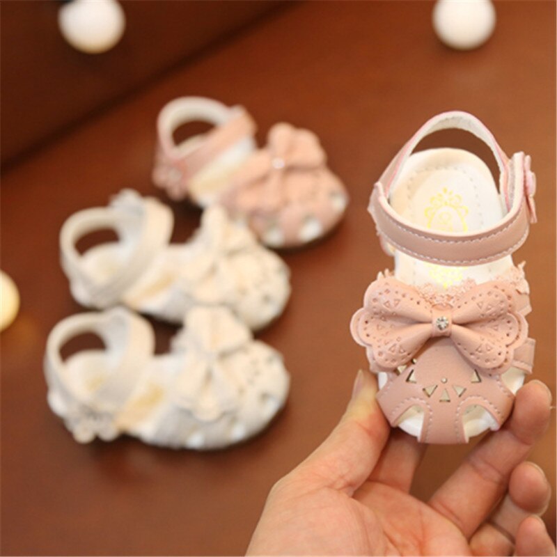 Bow Girls Sandals Baby Kids Princess Beach Shoes Children's Sandals For Girl Toddler Summer Shoes sandalia infantil Size 15