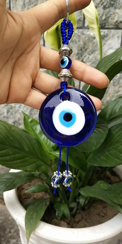 Turkse Blauwe Sleutelhanger Zak Opknoping Glazen Eye Resin Kralen Hand-Geweven Volledige Diamond Palm Olifant Lantaarn Schrift Anker hangers: LL000095-4