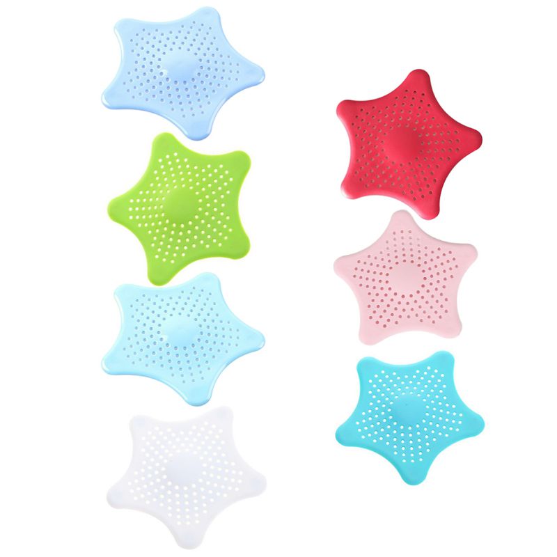 Kitchen Sink Strainer Silicone Drain Stopper Star Shaped Drain Cover Shower Drain Covers Kitchen Sink Accessories Gadgets &