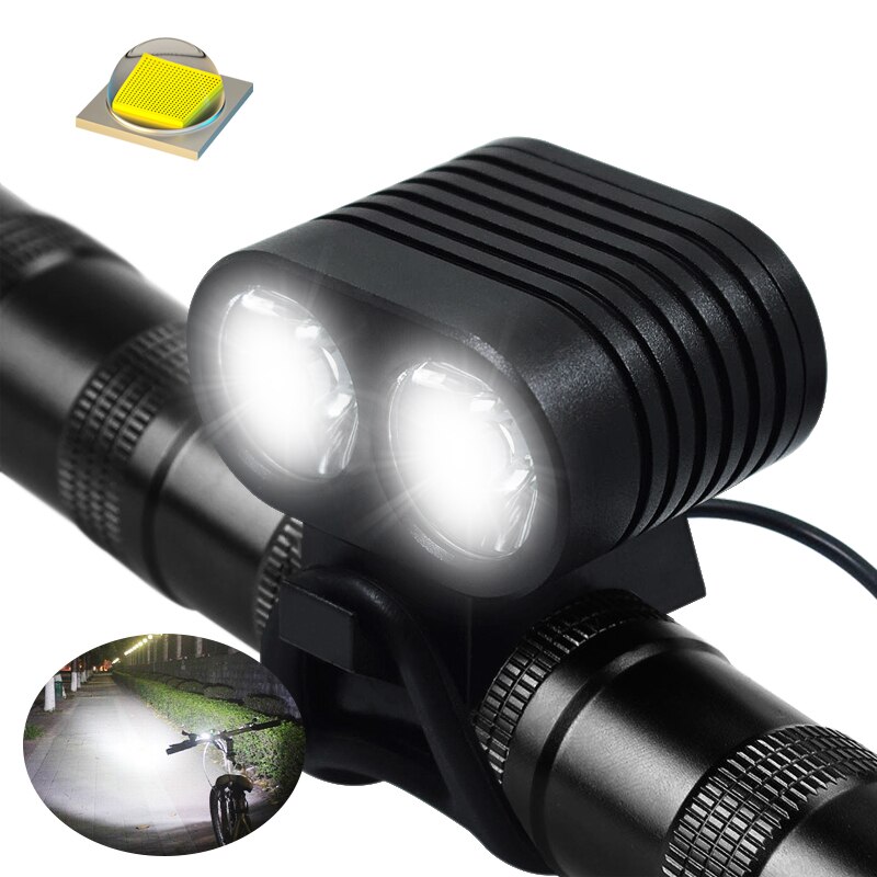 Wasafire Mini 2 * XM-L2 Led Fiets Licht 5000LM Fiets Koplampen 4 Modes Mtb Koplamp Fietsen Lamp + 8.4V 18650 Batterij