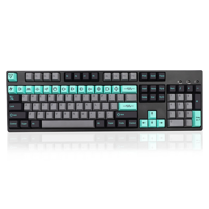 135 Keys/Set Electric Keycap Cherry Profile Pbt Keycaps For MX Switches Dz60 Gk61 64 Sk61 ID80 Dye Sublimation Key Cap