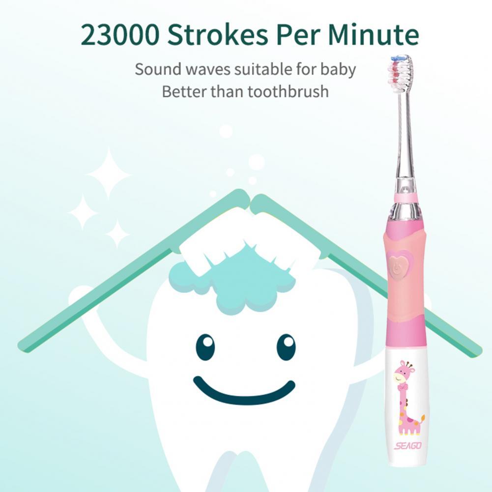 Compact LED Observation Light Kids Intelligent Whitening Toothbrush for Travel