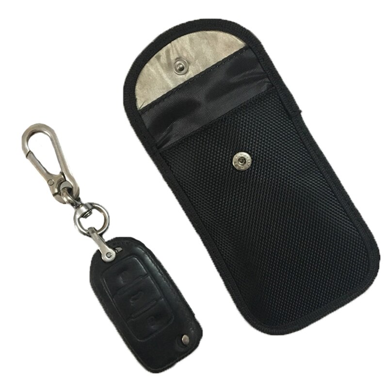 Faraday Car Key Case FOB Signal Blocking Bags Portable ID Card Bag RFID Shielding Pouch for Privacy Protection BAG1014