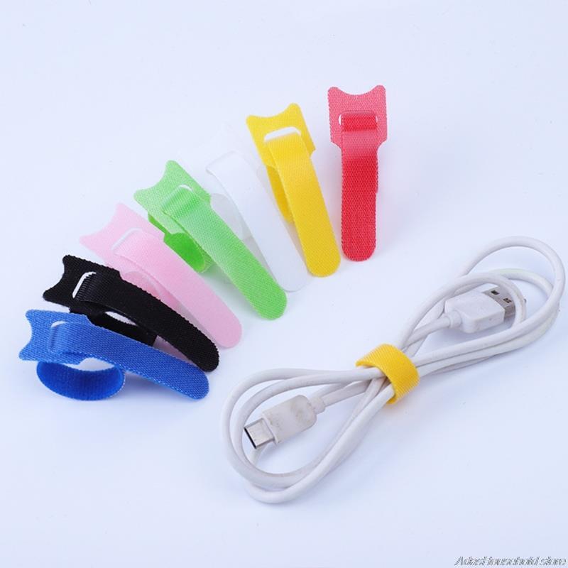 Tiras de Velcro reutilizables para envolver cables, cintas de Cable con cremallera, varios colores, surtido de tiras ajustables, , 8 unidades, 15 unidades