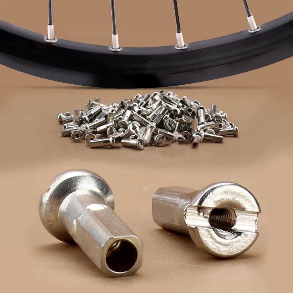 Tornillos para niples de radios de bicicleta, Tuercas para ciclismo de montaña, accesorios para piezas de bicicleta, 10x14G/2MM