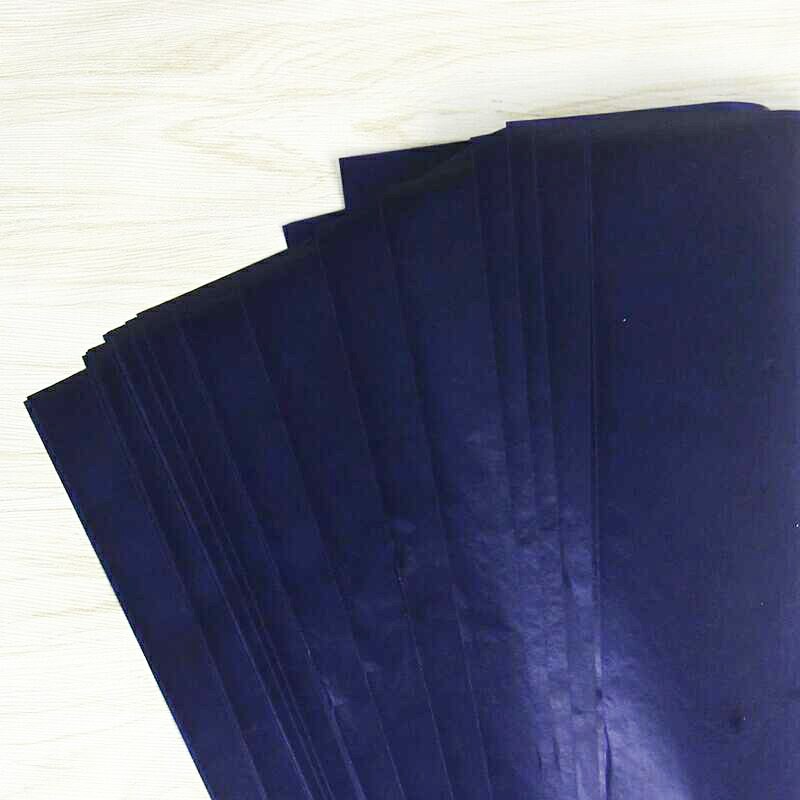 50pcs Blue Double Sided Carbon Paper 48K Thin Type Stationery Paper Finance Carbon Paper Office School Stationery