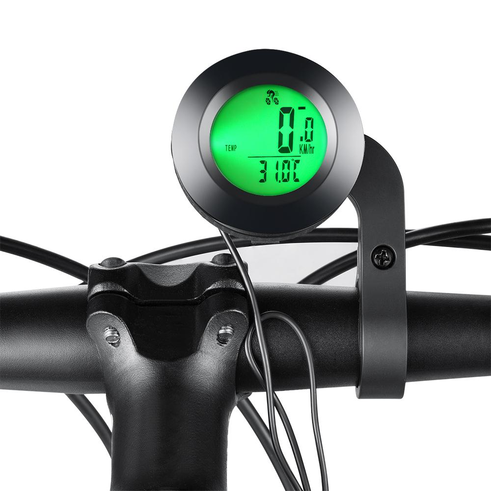 Compteur de vitesse vélo sans fil vélo rond ordinateur compteur kilométrique lumineux affichage LCD étanche vélo compteur de vitesse accessoires