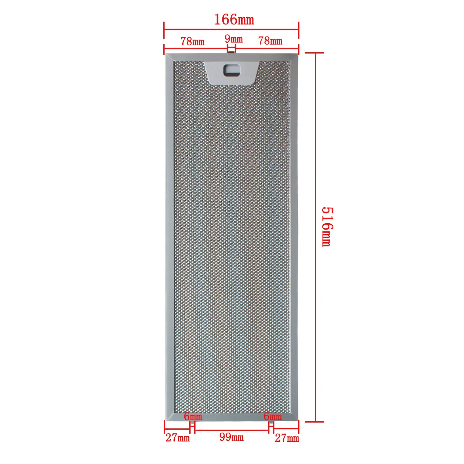 00660222 00660223 Dunstabzugshauben-Filter-Set, 515 x 166 + 515 x 186 mm, Küchenabzugshaube, Dunstabzugshaube, Fettfilter, Aluminium, 1 Stück