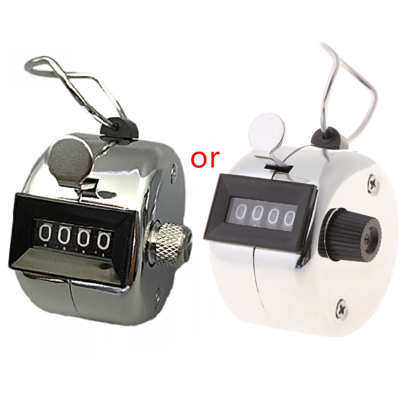 Compteur mécanique Compteur à 4 Chiffres résistant à l'usure Clicker Manuel 5 unités Acier